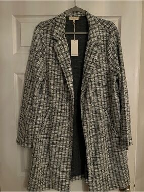 NEW MELLODAY Sz XL Tweed Stretch Knit Jacket. Unlined.